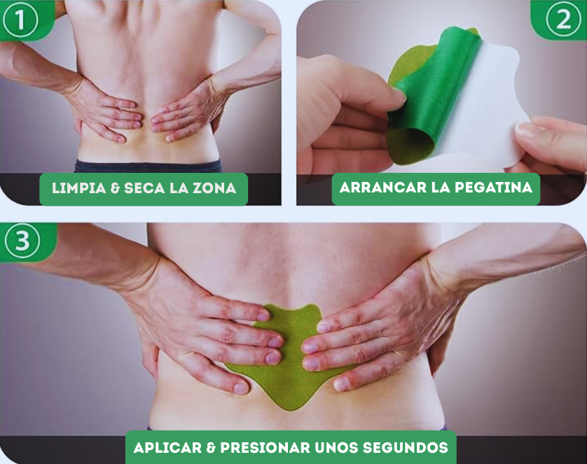 Parches VitalGreen. Oferta 1 + 1 Pack GRATIS. Alivia el dolor muscular. Más vida, menos dolor.
