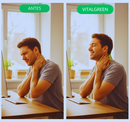 Parches VitalGreen. Oferta 1 + 1 Pack GRATIS. Alivia el dolor muscular. Más vida, menos dolor.