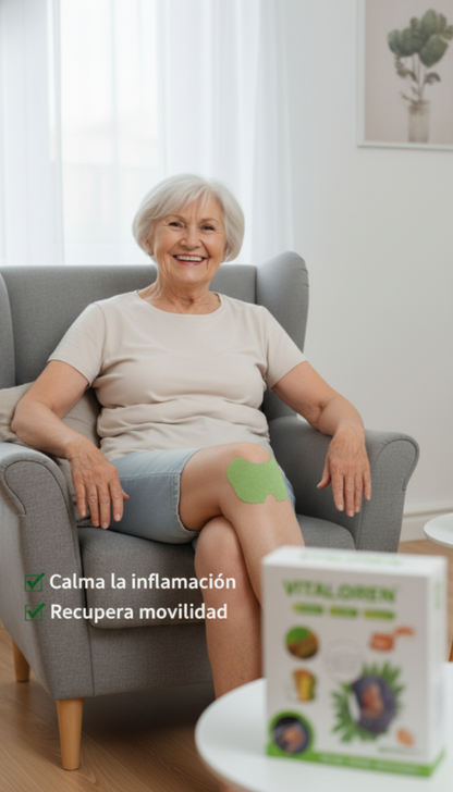 VitalGreen parches: Alivia el Dolor de Rodilla en 15 minutos, sin pastillas.